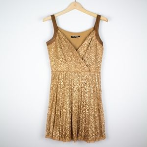 Golden Brown Betsey Johnson Feminine Dress